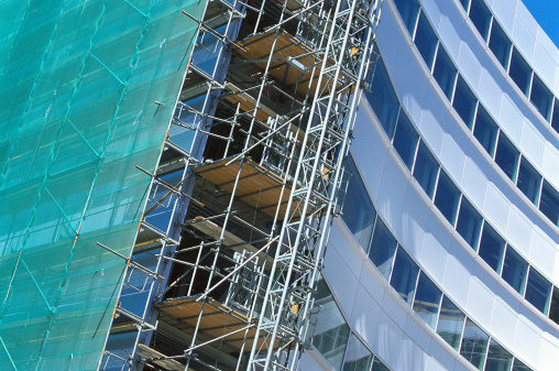 tall building w scaffolding